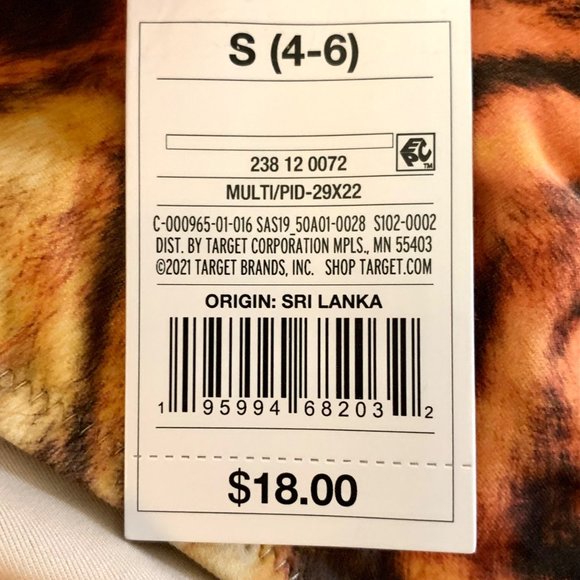 Shade & Shore Tiger Print Cheeky Triangle Bikini Bottom Bathing Swim Small - Picture 9 of 10